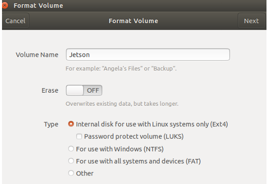 Figura 5 Cap. 2.3: Configuración de la partición